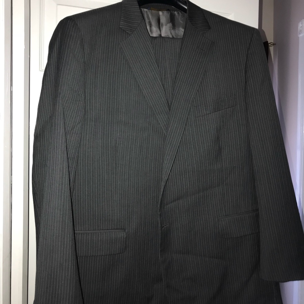Gray pinstriped suit brooks brothers